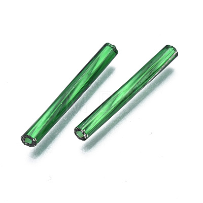Opaque Glass Twisted Bugle Beads SEED-T005-15-B04-1
