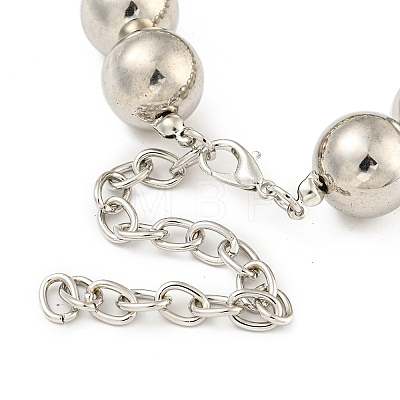 CCB Chunky Bead Ball Chain Necklaces NJEW-K261-04P-1