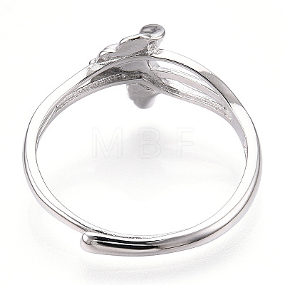 925 Sterling Silver Adjustable Ring Settings STER-T007-08P-1