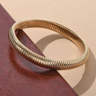 Electrophoresis Iron Bangles for Women BJEW-M057-08G-1