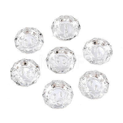 Acrylic Rhinestone Buttons BUTT-J003-01-1