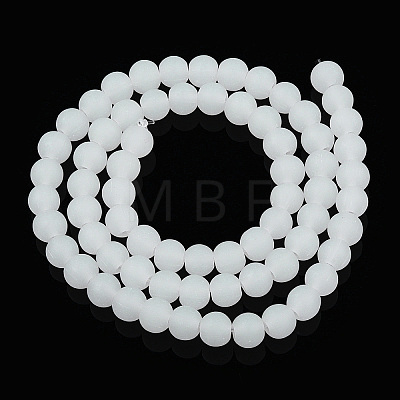 Imitation Jade Glass Beads Strands GLAA-T032-J6mm-MD01-1