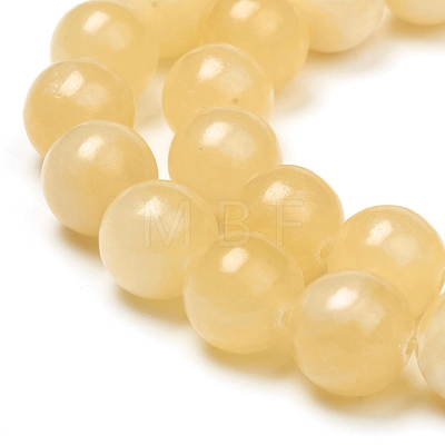 Natural Yellow Jade Beads Strands G-G829-04-10mm-1