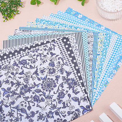 28Pcs 14 Styles Cotton Fabric DIY-TA0014-80B-1