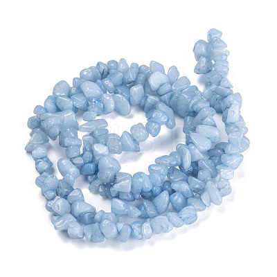 Dyed Natural Aquamarine Beads Strands G-F703-12-1