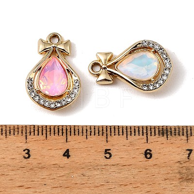 UV Plating Alloy Glass Pendants FIND-K032-12G-1