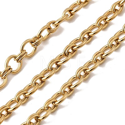 304 Stainless Steel Oval Link Chains CHS-Z007-01G-1