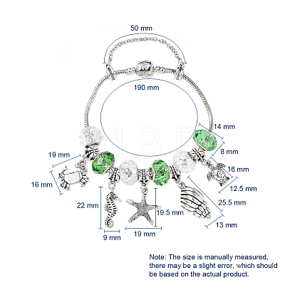Brass European Bracelets BJEW-JB04788-1