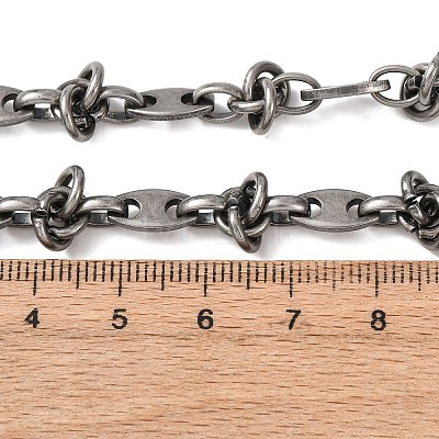 Vintage 304 Stainless Steel Oval Link Chain Necklaces NJEW-C115-05AS-1