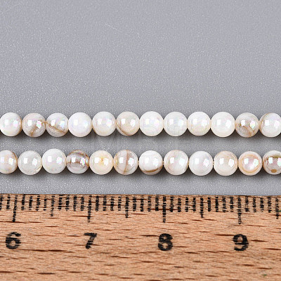 AB Color Natural Freshwater Shell Beads Strands BSHE-T014-40D-1