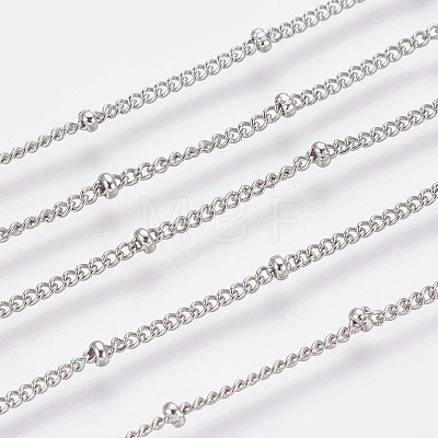 304 Stainless Steel Curb Chain Anklets AJEW-P069-05P-1