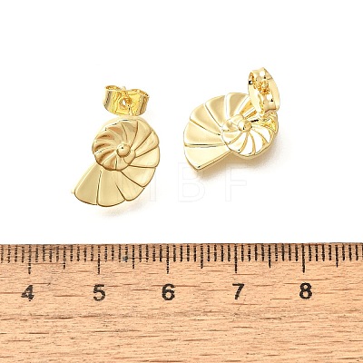 Brass Stud Earrings EJEW-B118-05G-1