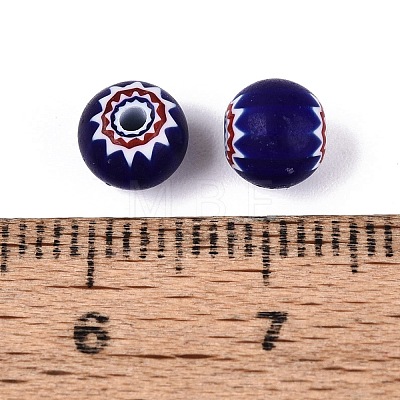 Handmade Millefiori Glass Round Beads LS-LA-N002-08A-1