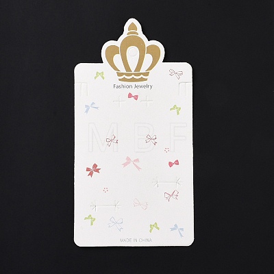 Rectangle Crown Earring Display Cards CDIS-P007-D01-1