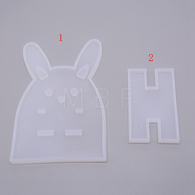 Rabbit Cellphone Holder Silicone Molds DIY-WH0176-14-1