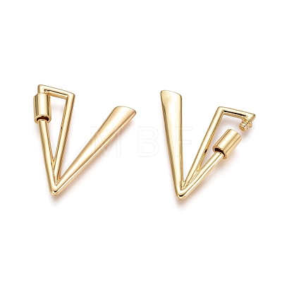 Brass Screw Carabiner Lock Charms X-KK-I663-01G-V-1