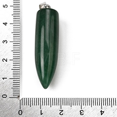 Natural Green Aventurine Pointed Pendants G-F820-12S-1