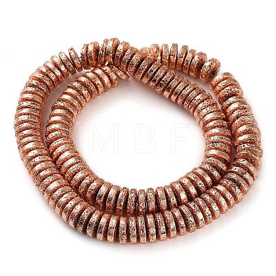 Electroplated Natural Lava Rock Beads Strands G-I360-A05-03-1