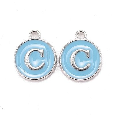 Platinum Plated Alloy Enamel Charms LS-ENAM-S118-04C-P-1