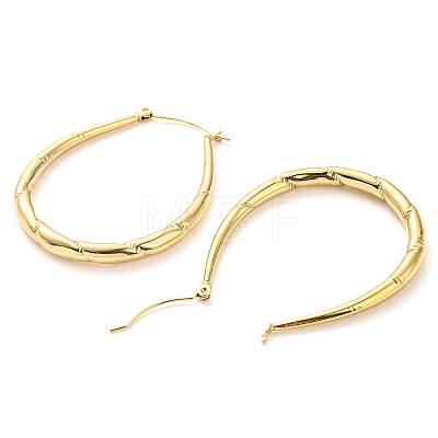 304 Stainless Steel Teardrop Hoop Earrings EJEW-B023-11G-1