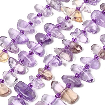 Natural Ametrine Beads Strands G-L649-A09-01-1