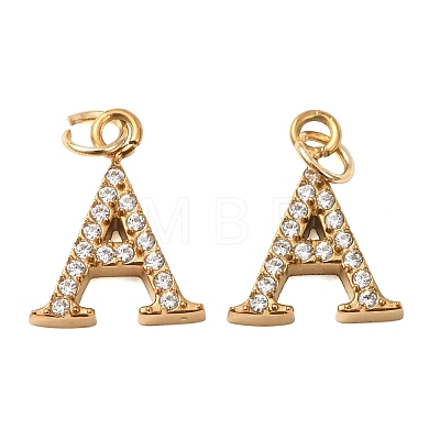 304 Stainless Steel with Crystal Rhinestone Charms SA-CBA5270-11G-1
