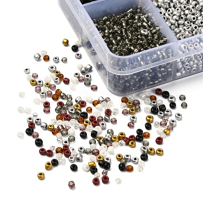 8500Pcs 10 Style Glass Seed Beads SEED-YW0001-80D-1