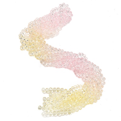 Transparent Painted Glass Beads Strands LS-DGLA-A034-T8mm-A25-1