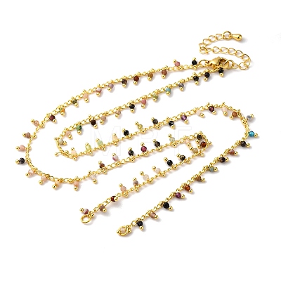 Brass Cable Chain Necklace Making KK-K337-12G-09-1