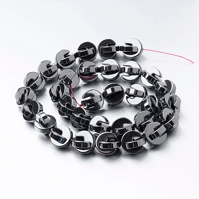 Non-magnetic Synthetic Hematite Beads Strands G-P341-26-10x3mm-1