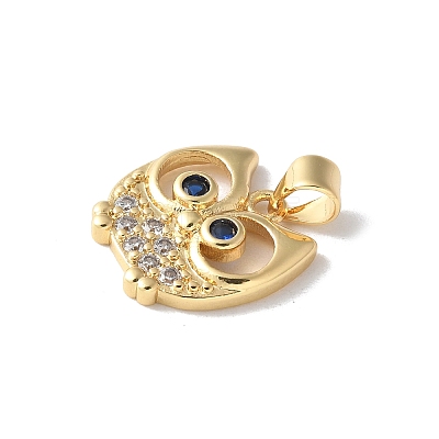 Brass Micro Pave Cubic Zirconia Pendants KK-A252-23G-1