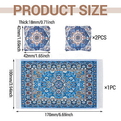 Turkish Style Mini Nylon Carpets AJEW-TA0003-66A-1