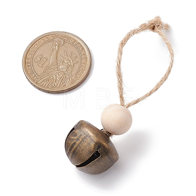 3Pcs 3 Colors Iron Bell Pendant Decoration HJEW-JM02228-1