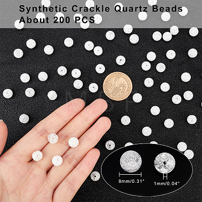 ARRICRAFT Synthetic Crackle Quartz Beads Strands G-AR0002-26-1