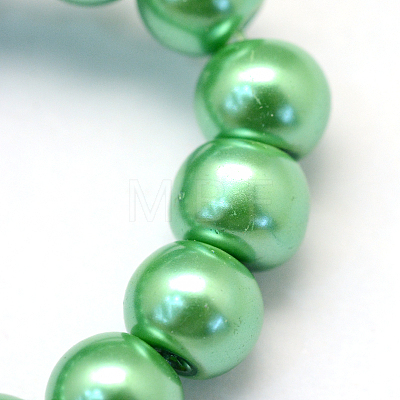 Baking Paint Pearlized Glass Pearl Round Bead Strands X-HY-Q003-6mm-69-1
