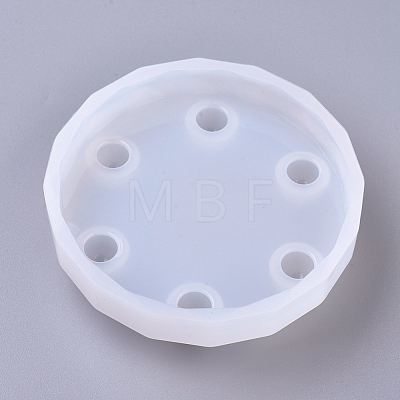 DIY Flat Round Display Stand Silicone Molds DIY-G014-04-1