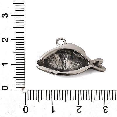 304 Stainless Steel Big Pendants STAS-B128-12AS-1