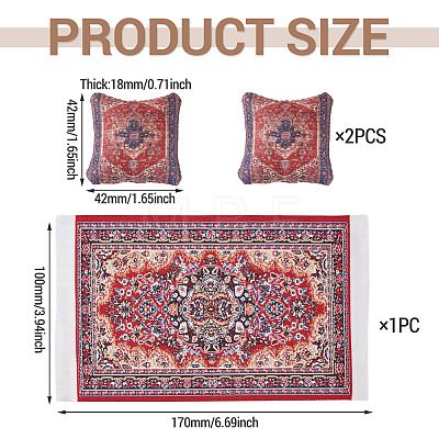 Turkish Style Mini Nylon Carpets AJEW-TA0003-66B-1