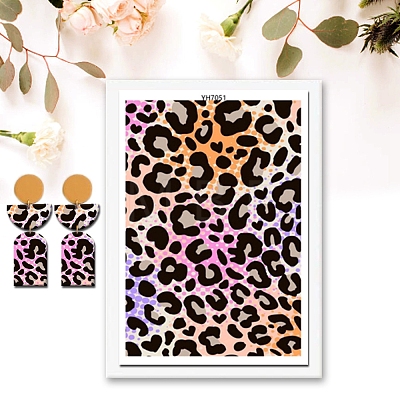 Leopard Print Pattern Ceramics Clay Water Transfer Paper PW-WG39513-10-1