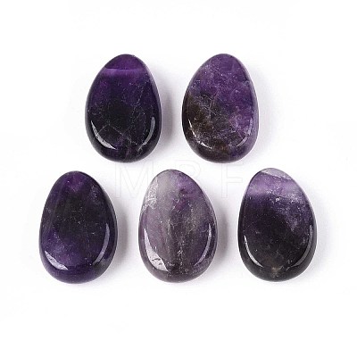 Natural Amethyst Pendants G-N349-08E-1