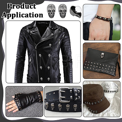 50Pcs Skull Alloy Rivets FIND-PH0062-02AS-1