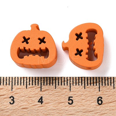 Printed Wood Beads WOOD-Z002-15B-1