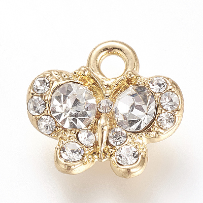 Alloy Rhinestone Charms ALRI-Q093-434G-1