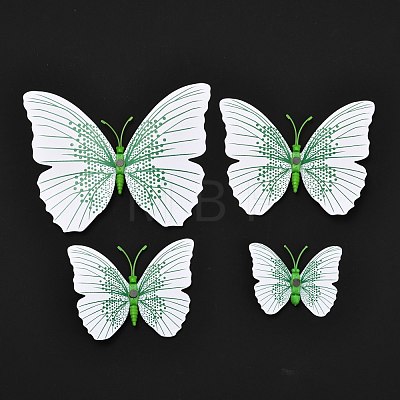 PVC Plastic Artificial 3D Butterfly Decorations DIY-I072-02D-1