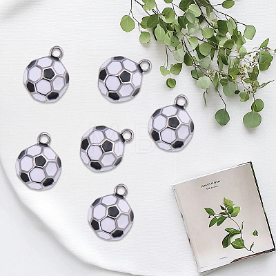 6Pcs Brass Enamel Charms KK-SC0007-75-1