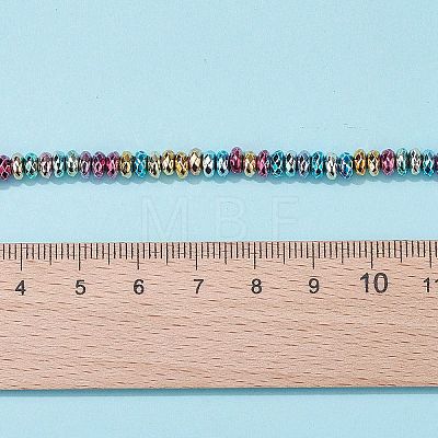 1 Strand Rainbow Color Electroplate Non-magnetic Synthetic Hematite Beads Strands G-FS0001-87-1