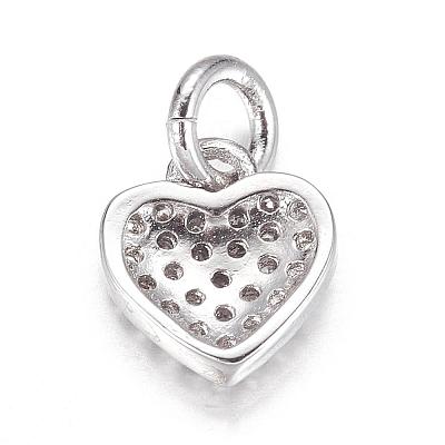 Brass Micro Pave Cubic Zirconia Charms ZIRC-P060-41P-1