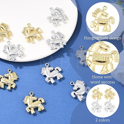 10Pcs 2 Colors Alloy Pendants ENAM-YW0008-71-1