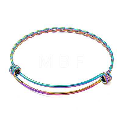 Twist Stainless Steel Bangles BJEW-XCP0002-04-1