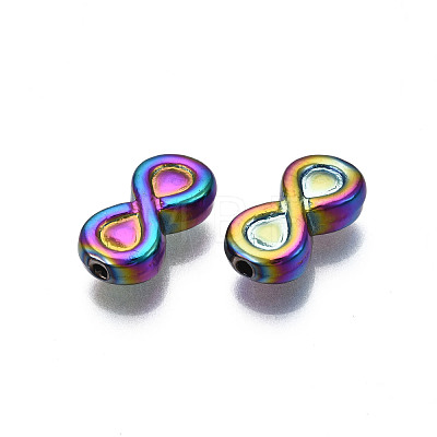 Rack Plating Rainbow Color Alloy Beads PALLOY-S180-332-1